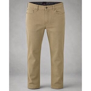 JACHS New York Mens Pants 40x34 Straight Fit Stretch Beige Flex 5 Pocket